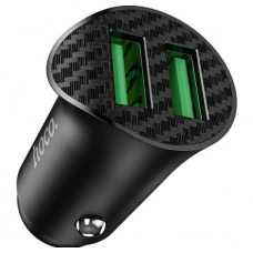 Адаптер в прикуриватель черный 2хUSB 3.0A HOCO Z39